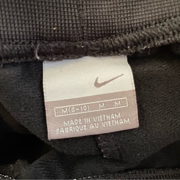 Y2K Nike Stripe Track Pants Black Medium 8-10 ALTERED/HEMMED - Picture 3 of 6